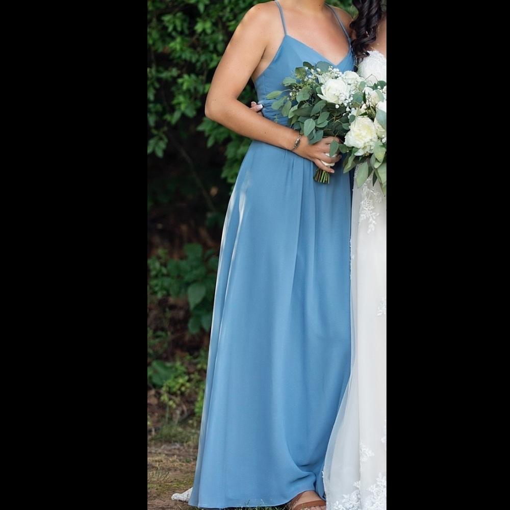 Blue bridesmaids dress